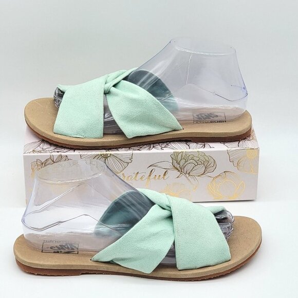 Vans Ayla Blue Flat Sandals Womens Size 8 Slides Open Toe Ultracush Lightweight - Picture 6 of 11